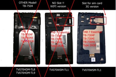 LTE version Lenovo TAB 7 Essential TB-7304X LCD Display Screen Digitizer Black