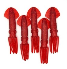 9" Rubber Mauler Squids - 5 Pack - Used for Daisy Chains, Teasers, Spreader Bars