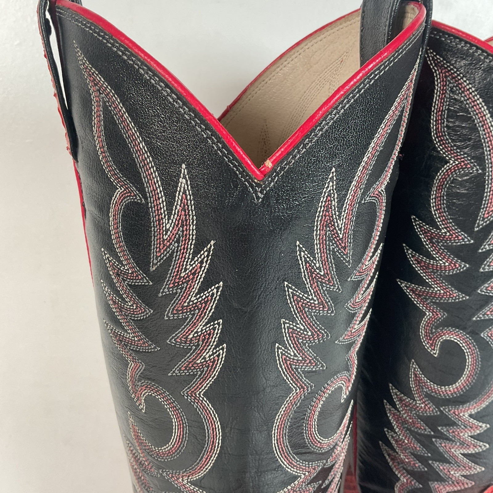 Vintage Dan Post Red Python Snakeskin Cowgirl Boo… - image 10