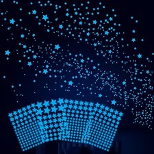 421Pcs Glow in the Dark Stars Space Wall Decals Ceiling for Bedroom Blue