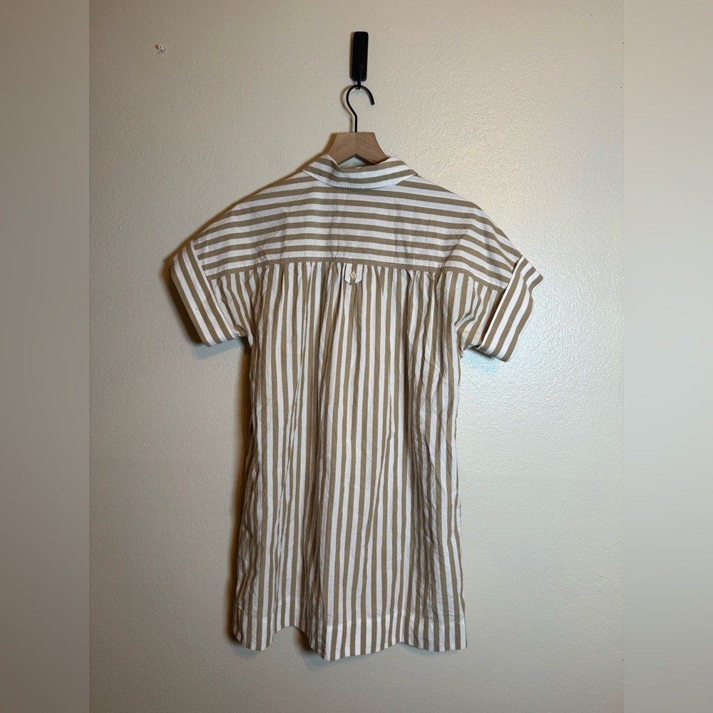 Madewell Collared Button-Front Mini Shirtdress St… - image 5