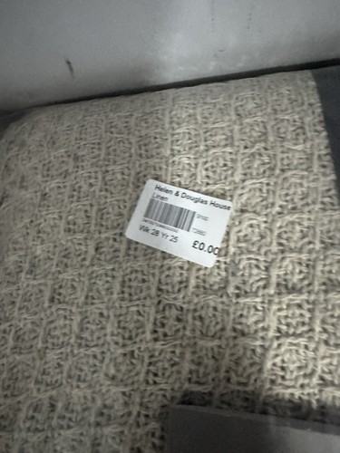 Emma Barclay Honeycomb - Recycled Cotton Plain Waffle Textured 70”x100” Beige - Picture 5 of 6