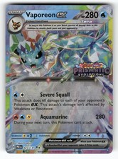Vaporeon ex - 023/131 (Timbro Evoluzioni Prismatiche) Carte Varie e Prod...