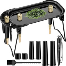 Metal Rolling Tray with Cone Loader, Cone Filler Roller, Rolling Machine & Tray