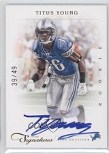 2011 Panini Prime Signatures Rookie RPS Gold 39/49 Titus Young #258 Auto 0m1