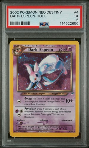 Dark Espeon (Unlimited) graded PSA 5 for sale on eBay