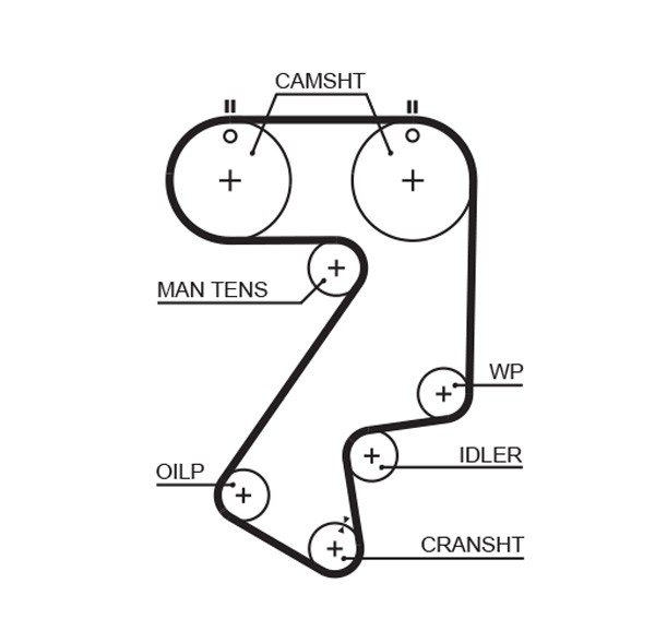 5404XS GATES TIMING BELT FOR TOYOTA