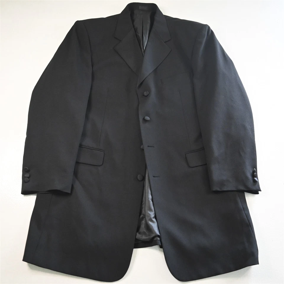 Stacy Adams 44L 36x36 Black Mens Jacket Pants Tuxedo - Image 2 of 4