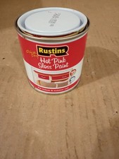 Rutins Hot Pink Gloss Paint 250ml High Shine Finish Compact Tin Bright Pink