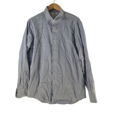 Uniqlo Shirt Mens Size L Blue Non-Iron Slim Fit Button Up Long Sleeve 138830