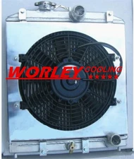 CA-3ROW aluminum radiator + shroud + fan for Honda Civic EK EG 92-00 32mm in new