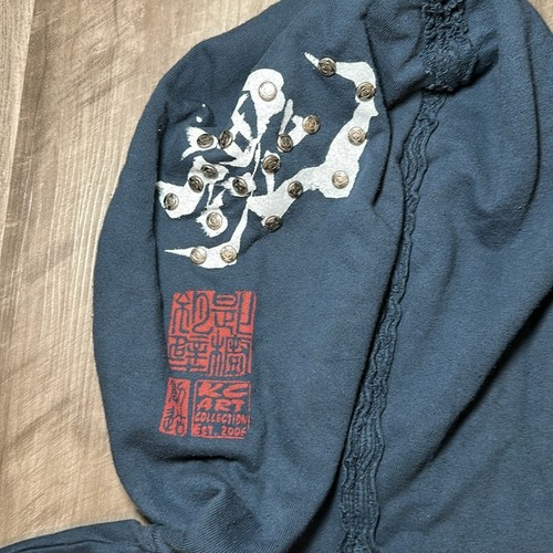 Key Closet Art Collection Dragon Studded Y2K Full Zip Hoodie (Neu ohne Etikett) - 2XL - Bild 6 von 10