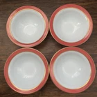 Pyrex Pink Flamingo Cereal Bowl With Gold Stripe Milk Glass *PRICE IS PER BOWL*