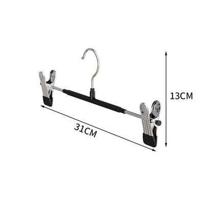 Kleiderbügel Metall Clipbügel 31 cm Kleiderbügel für Hosenrock verstellbar