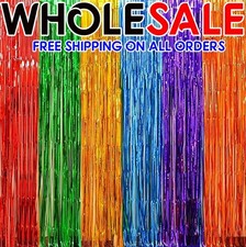 2M-3M FOIL FRINGE TINSEL SHIMMER CURTAIN DOOR WEDDING BIRTHDAY PARTY DECORATIONS