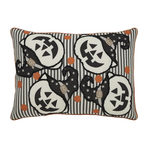 Witchy Pumpkins Striped Pillow 14x20 VHC Brands - Picture 4 of 6
