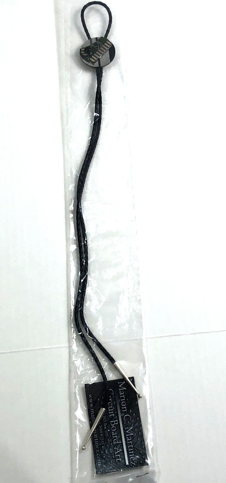 Circuit Board Bolo Tie Adjustable Slide Marion C. Martinez Artisan - NWT