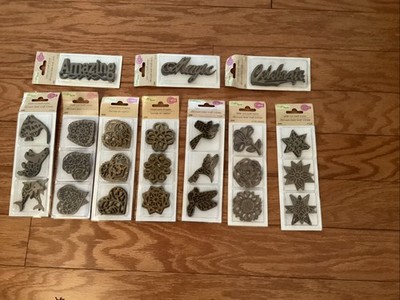 Crafters Square Laser Cut Lot Of 10 (3 Kraft Words And 7 Kraft Icons) 51 pieces