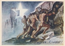 Cartolina antica/old military postcard battaglione Cividale, 8° Alpini