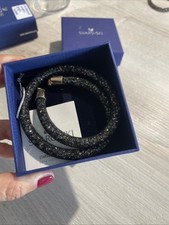 bracciale swaroski nero Dorato Doppio