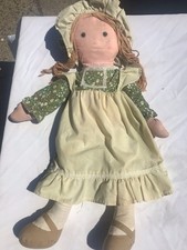 Vtg 70s Knickerbocker AMY Green Rag Doll Holly Hobbie Friend Lrg 25  Prairie MCM