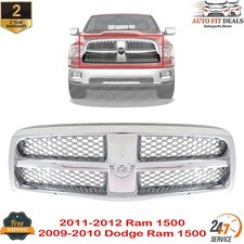 Front Grille Chrome For 2011-2012 Ram 1500 2009-2010 Dodge Ram 1500