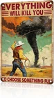 Funny Western Metal Wall Sign Cowboy Decor Vintage Tin Sign 12 * 8 In
