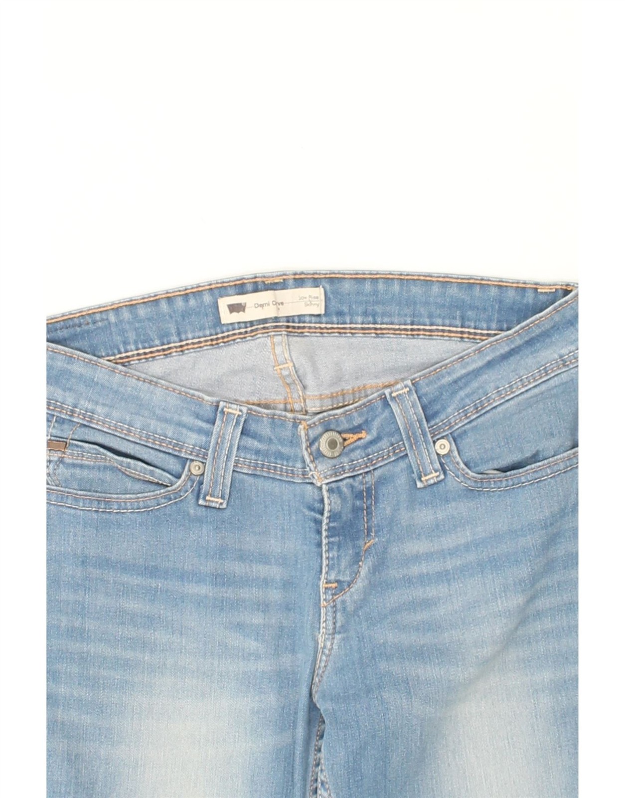 LEVI'S Womens Demi Curve Low Waist Skinny Jeans W28 L29 Blue Cotton AG07 thumbnail 3