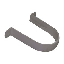 FLOPLAST 68mm Round Gutter Pipe Clip - Grey - Bag of 5 - FREE Next-Day Delivery