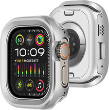 2 in 1 Metal Rugged Case Compatible with Apple Watch Ultra 3/2/1 Case 49Mm, Alum