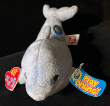 Ty Beanie Baby Babies 2.0 CLIPPER the Dolphin Play Online! Tags have minor wear