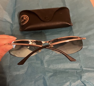 Ray-Ban RB3179 サングラス グラデーション イタリア製 ケース付き Ray Ban RB3179 003/Z1 Top Bar Oval Wrap Sunglasses w/ Case