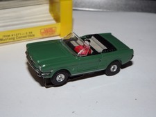 1960s AURORA T JET SLOT CAR Convertible MUSTANG OLIVE EXCELLENT WORKING