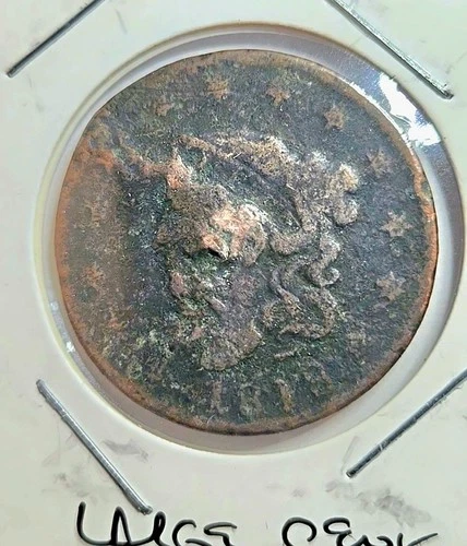 Photo of a 1818-P Large Cent from an eBay listing that sold on May 23, 2026