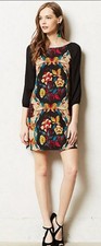 Maeve by Anthropologie Women’s XS Shift Dress Multicolor Floral Print Boho Style