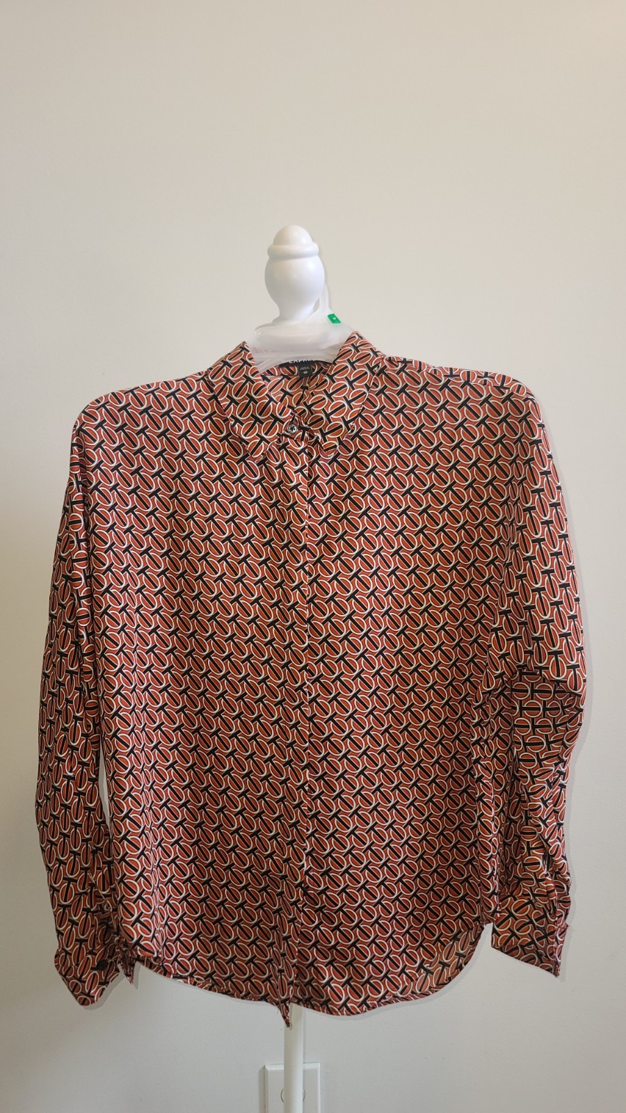 Express Oversize Button Down Blouse Multicolored … - image 3