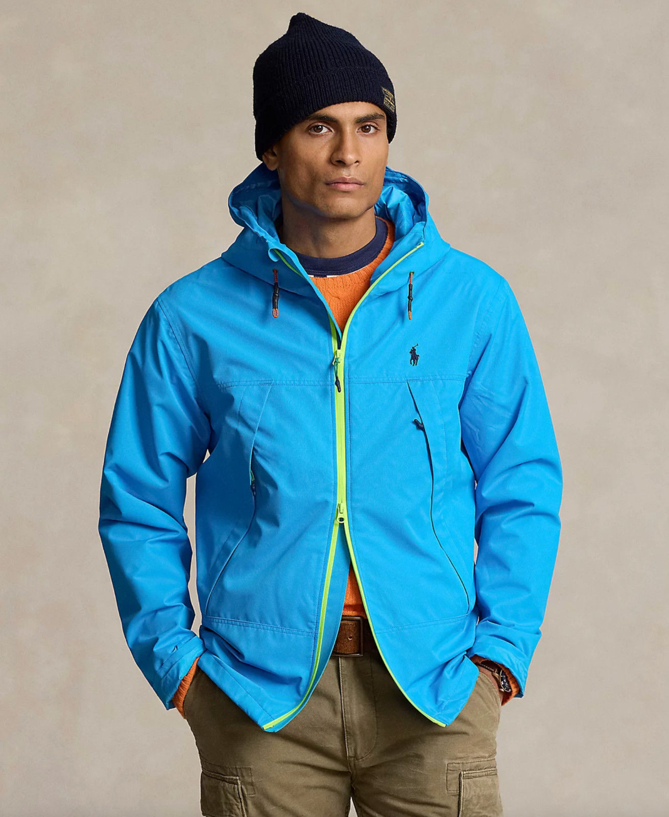 Polo Ralph Lauren Men Blz Ocean Water-Resistant Hooded Jacket Size S NWT 198 18390₽