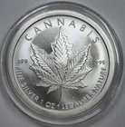 2025 1oz .999 Silver Cannabis by Silver Shield Round in a Capsule