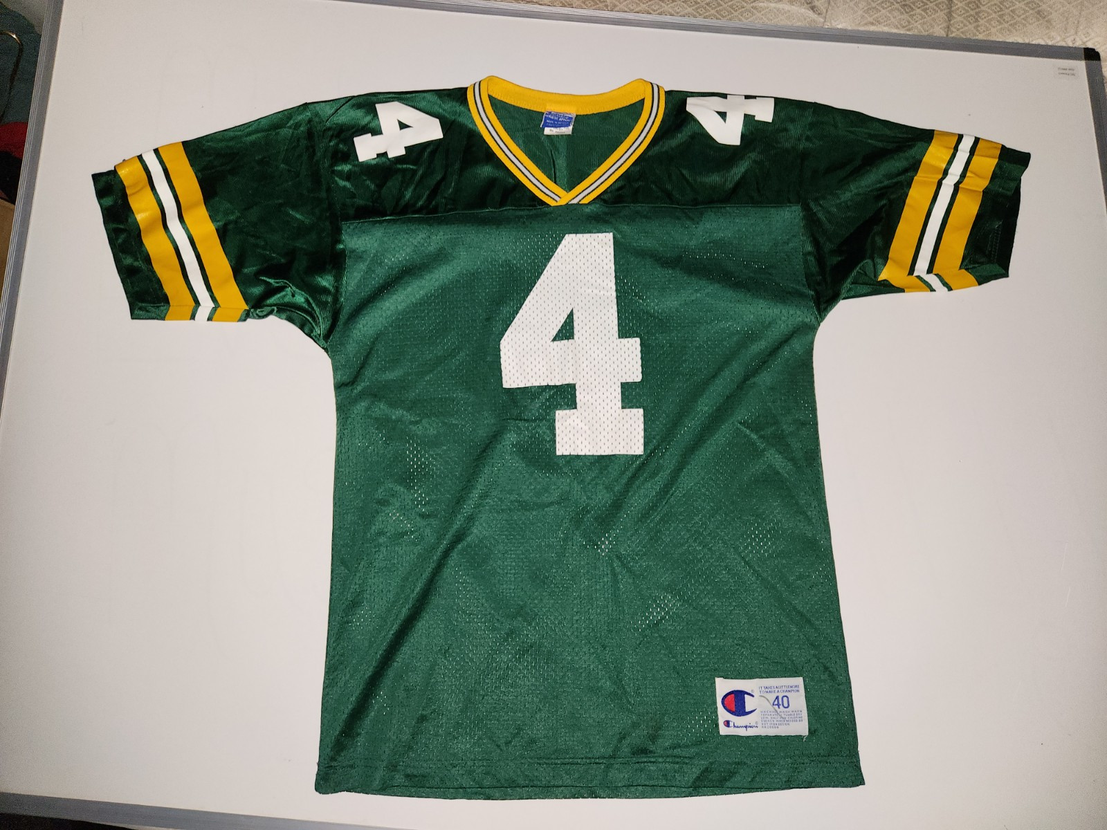 Brett Favre #4 Green Bay Packers Home Replica Champion Jersey Size 40  