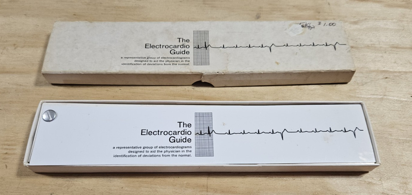Vintage MERCK SHARP &DOHME THE ELECTROCARDIO GUIDE REPRESENTATIVE ECG CONDITIONS