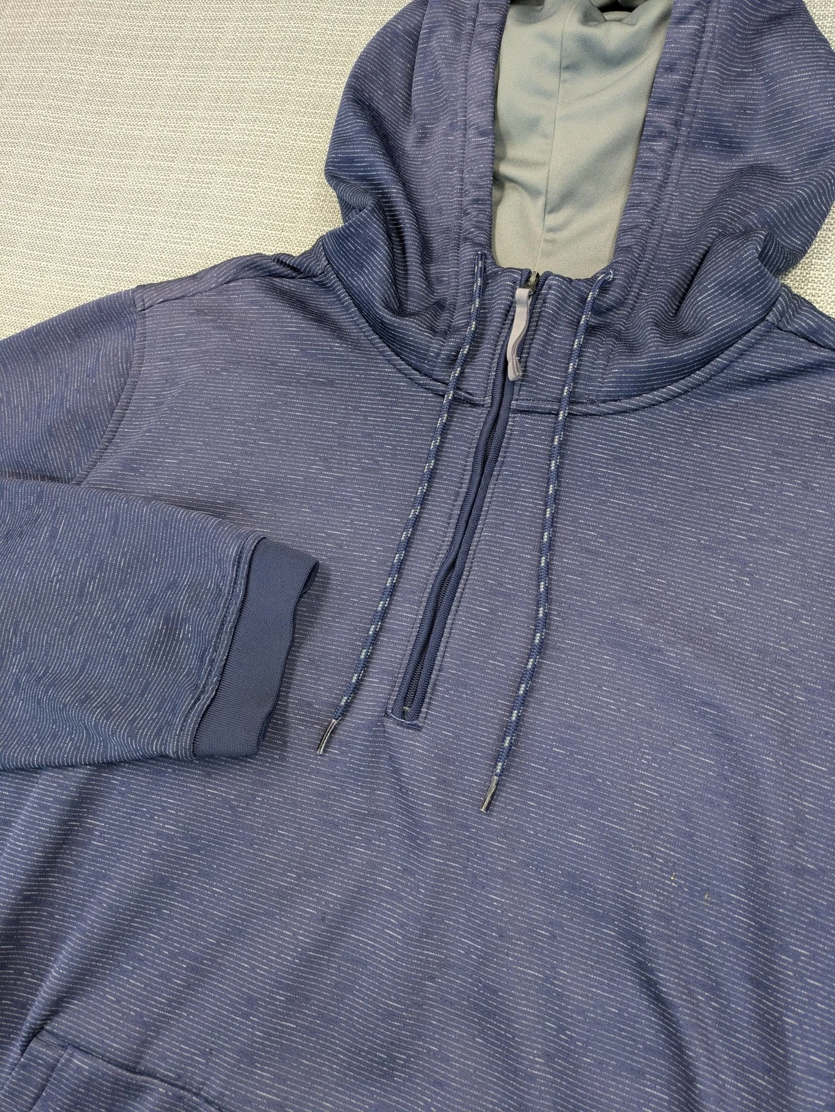 Under Armour ColdGear Hoodie Mens 2XL Blue 1/4 Zip Fitted Fleece Pullover