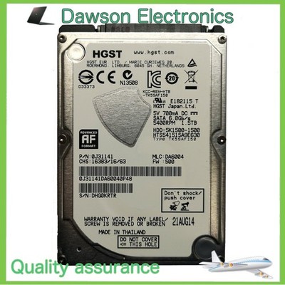 HGST 1.5TB HTS541515A9E630 5400RPM 32MB SATA 2.5'' Laptop Hard Disk Drive