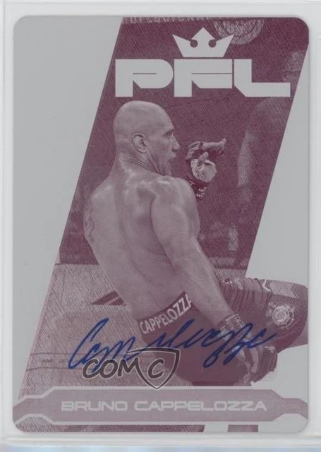 2023 Upper Deck PFL Druckplatte Magenta Achievement 1/1 Bruno Cappelozza Auto