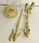 [Lot of (4) Vintage 1982 He-Man/MOTU Castle Grayskull Castle Weapon Accessories]