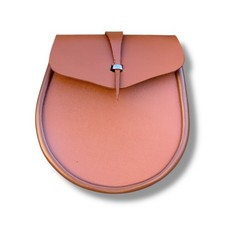 Scottish Men's Tan Leather Kilt Sporran Scotland kilt sporran with Chain Strap