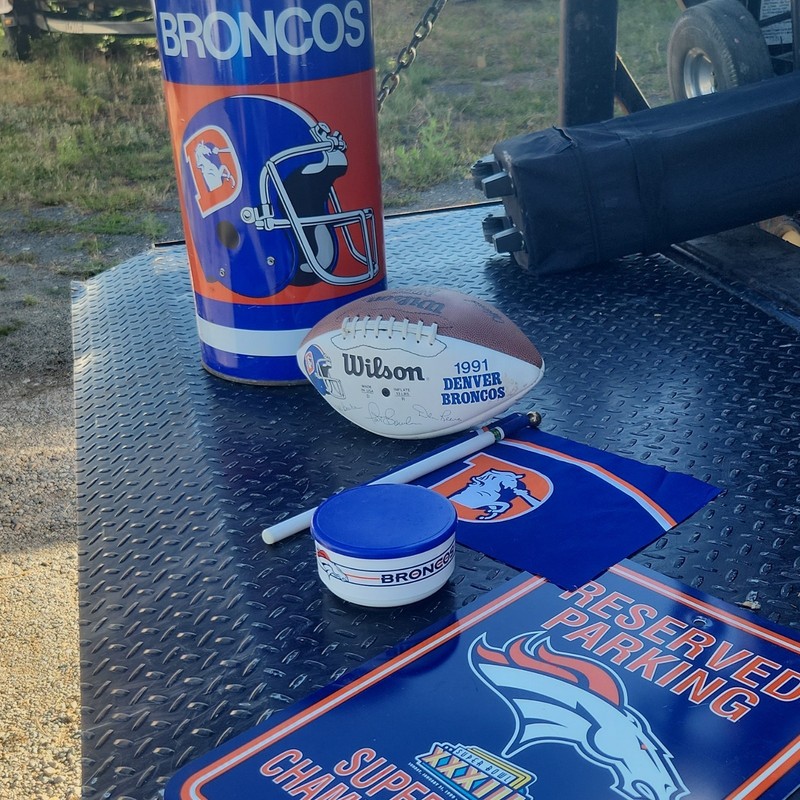 Denver Broncos Super Bowl XXII Champions Reserved Parking Sign Blue Orange White