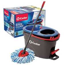 O-Cedar RinseClean™ Spin Bucket and Mop System, Cleans with Clean Water