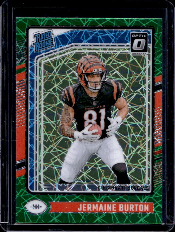2024 Donruss Optic Jermaine Burton Green Velocity Rated Rookie #251
