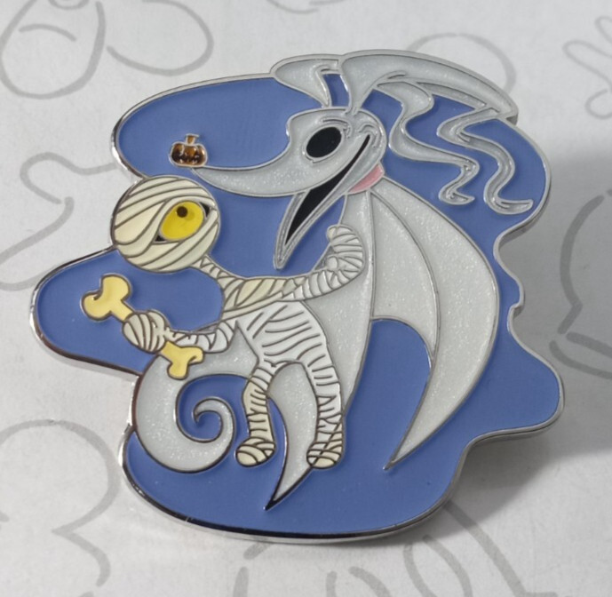 Mummy Holding a Bone and Zero Nightmare Before Christmas 2023 Disney Pin 157381