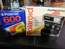 Vintage Polaroid 600 One Step Close Up Instant Camera Box And Film